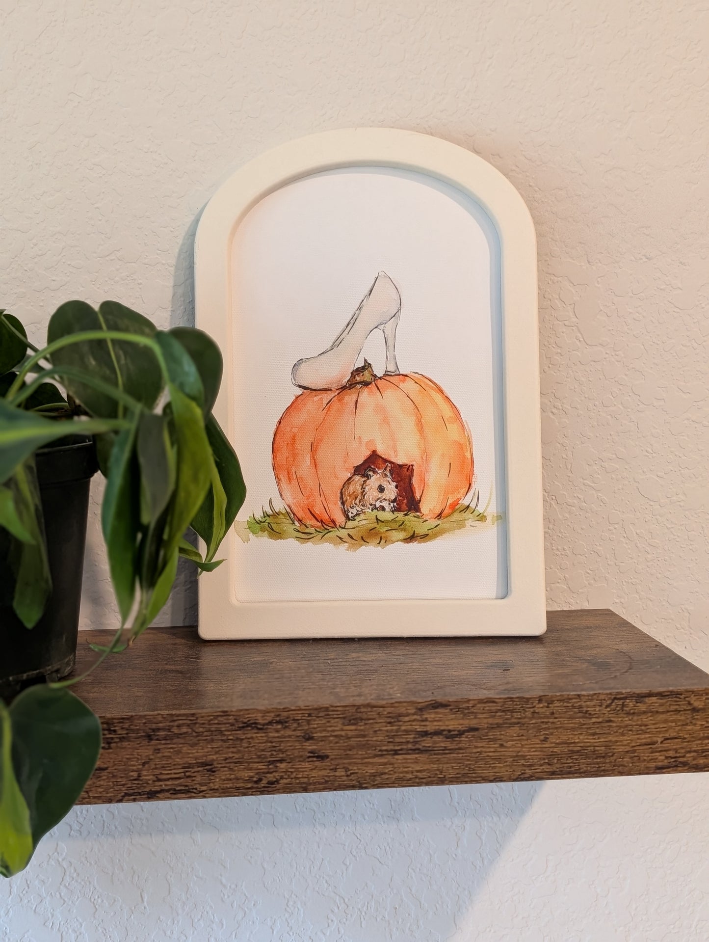 Cinderella's Glass Slipper - Large Arched Framed Print