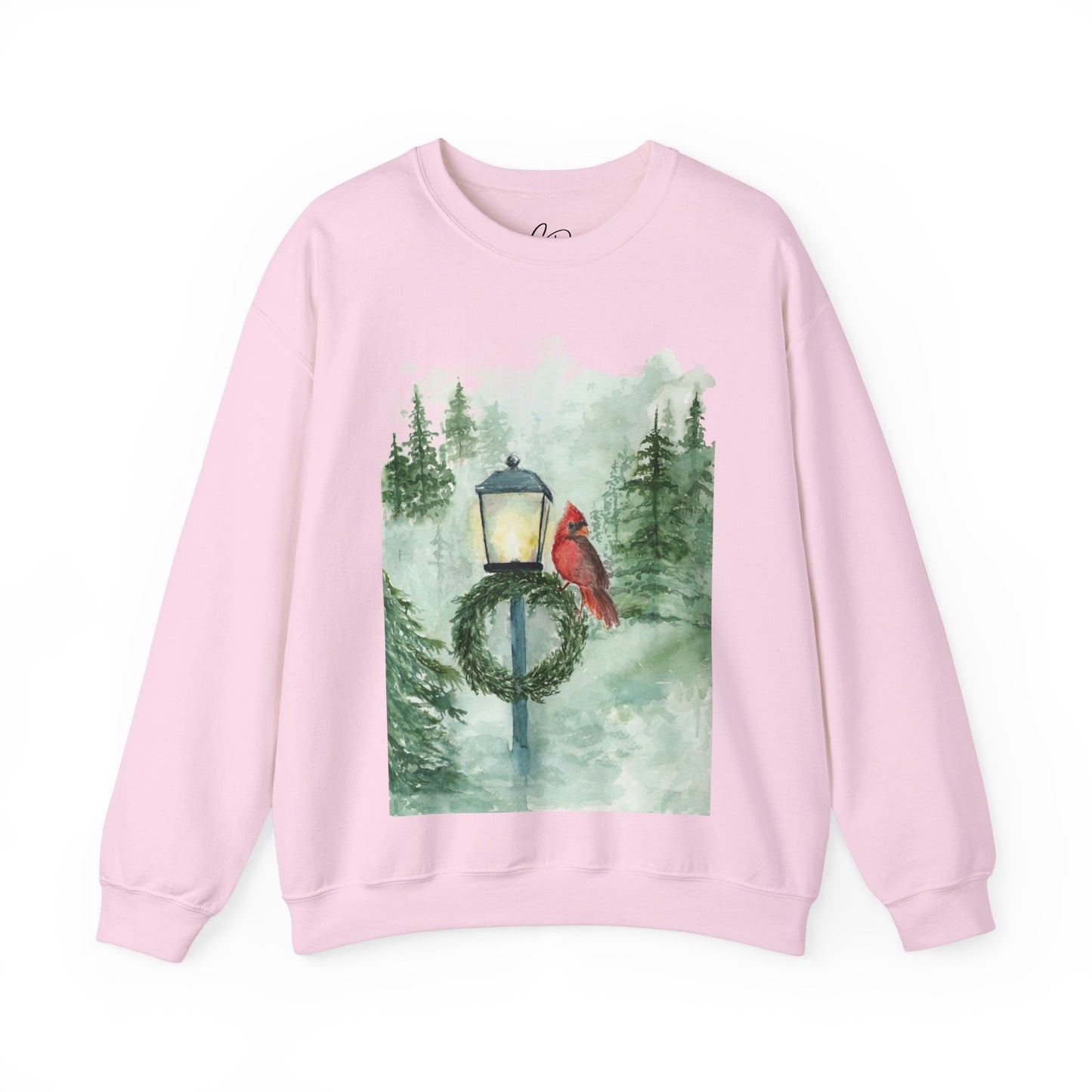 Crewneck Sweatshirt Red Cardinal Bird Watercolor Autum Vibes