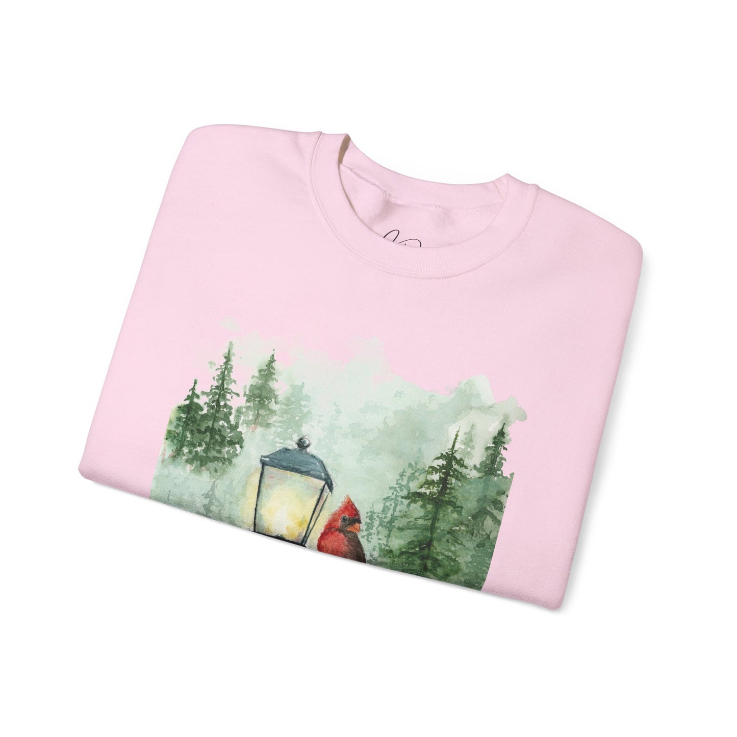 Crewneck Sweatshirt Red Cardinal Bird Watercolor Autum Vibes