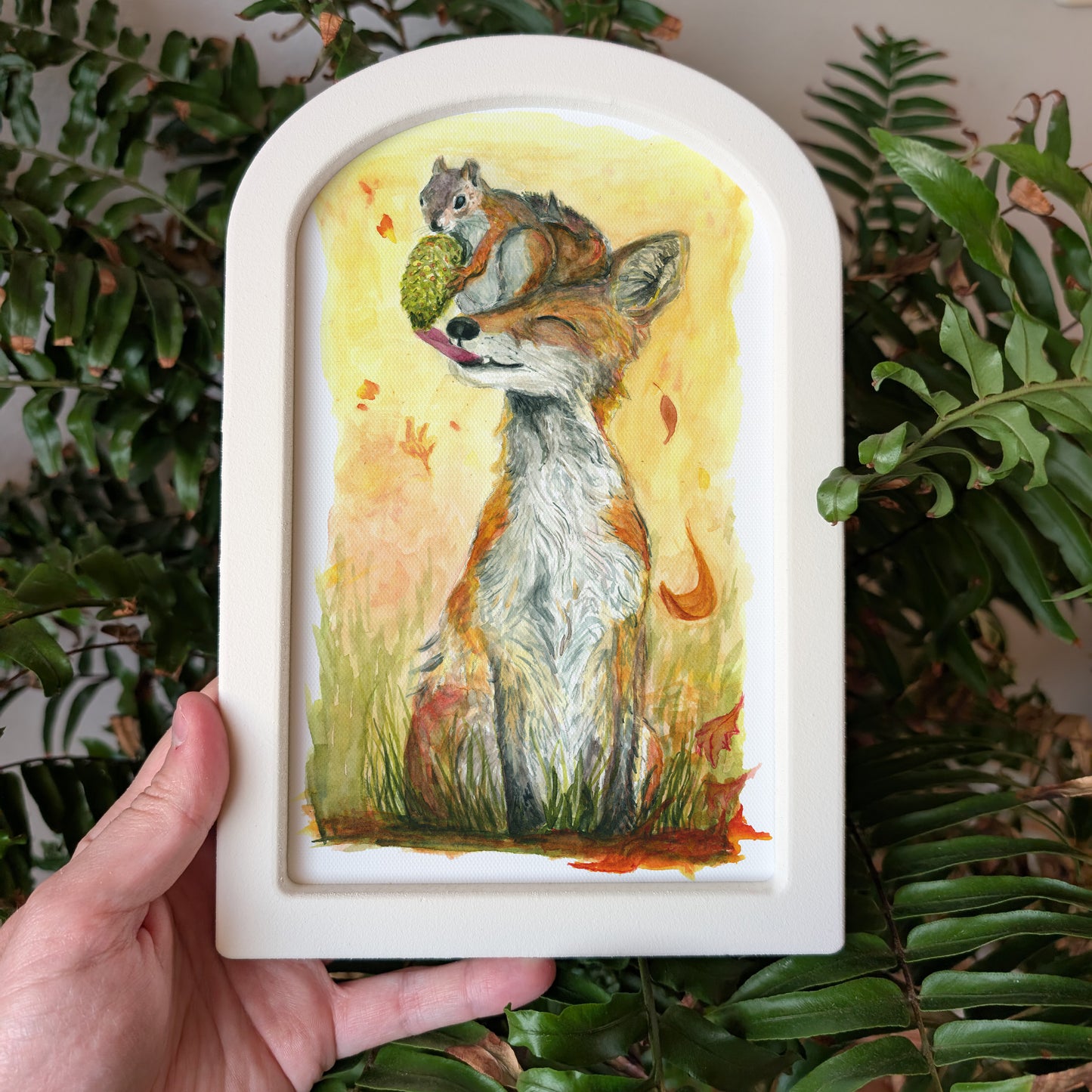 Squirrel and Fox - Large Arched Frame