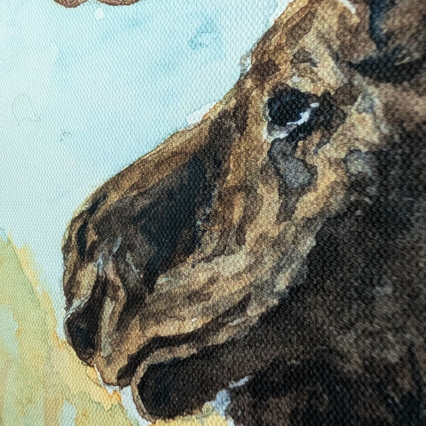 Moose Loose Watercolor - Large Arched Frame