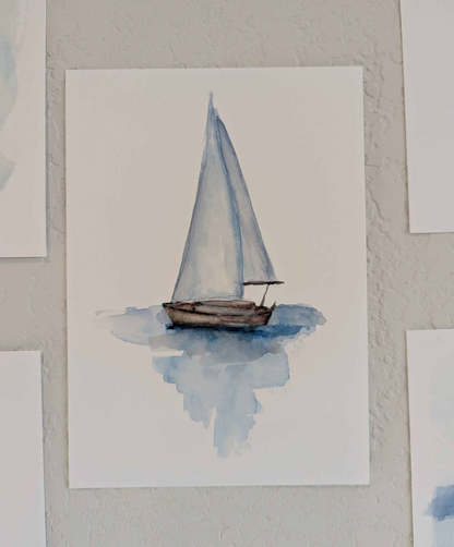 Coastal Art Prints - Set of 5 - Lora Cavallin Art - Not Framed Prints Only -  Print Set