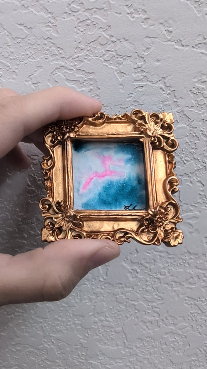 Mini Galaxy Painting - Original Watercolor Art by Lora Cavallin