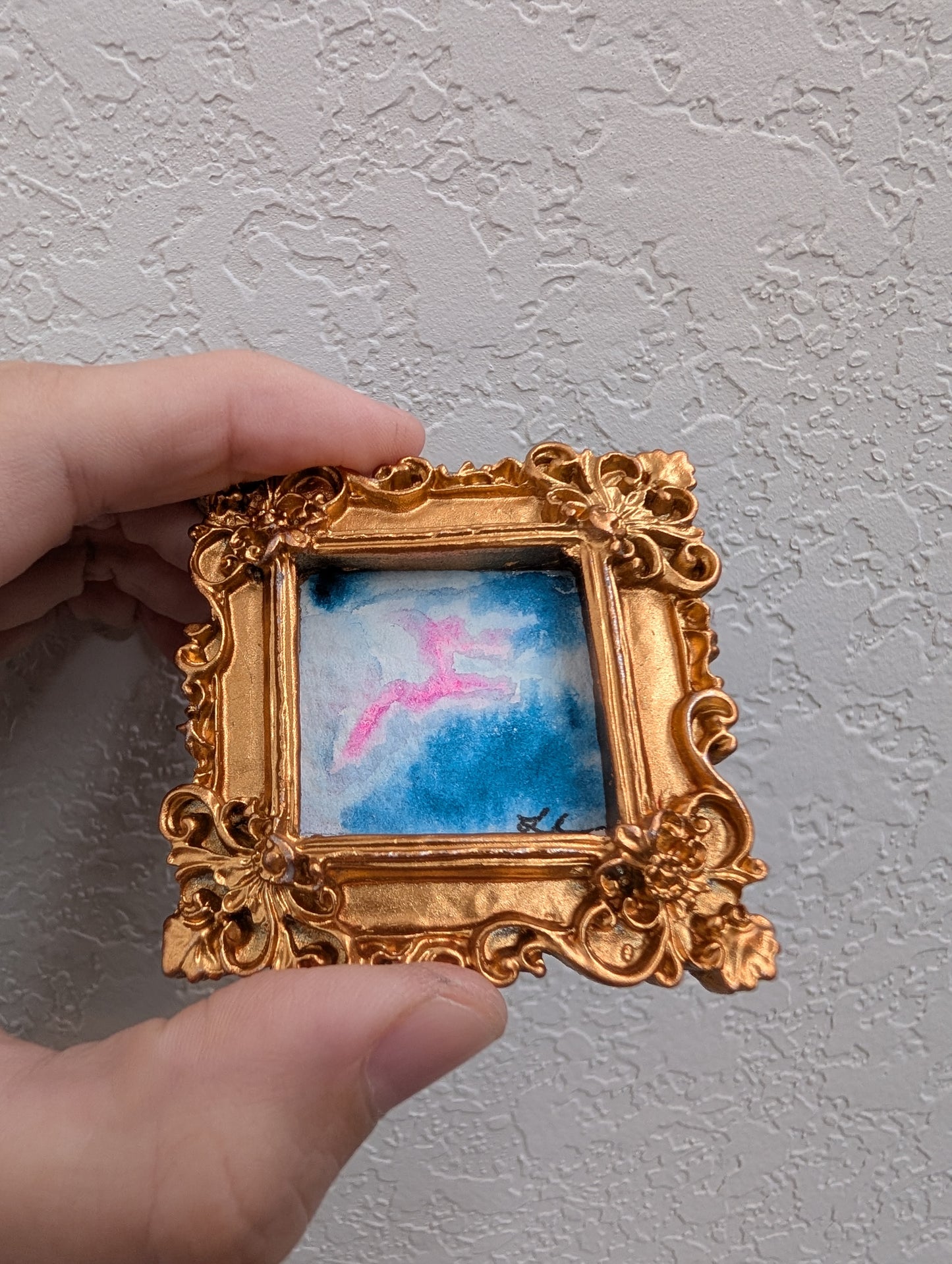 Mini Galaxy Painting - Original Watercolor Art by Lora Cavallin