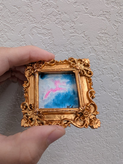 Mini Galaxy Painting - Original Watercolor Art by Lora Cavallin