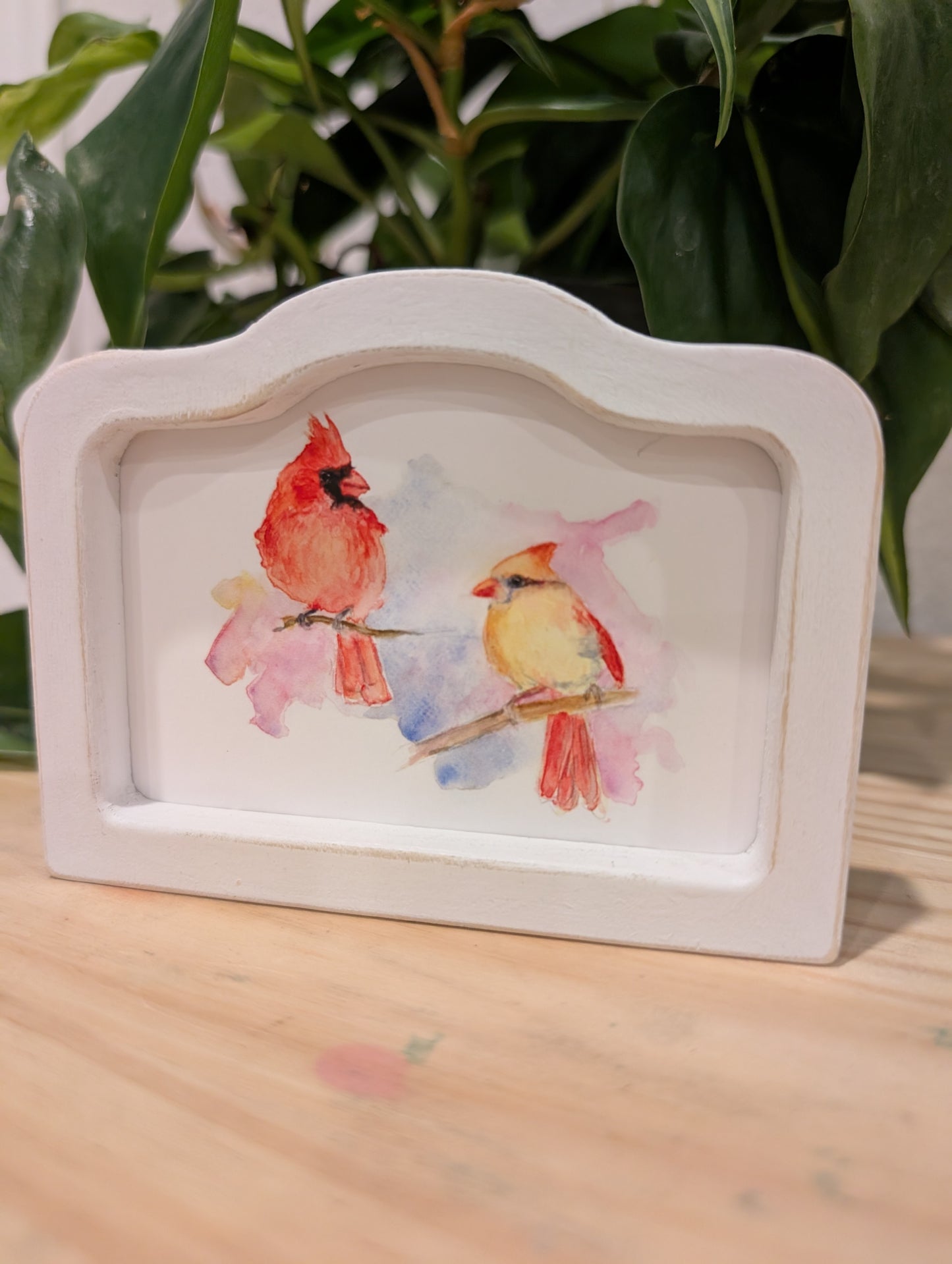 Mini Male and Female Print - Wood Arch Frame - Lora Cavallin Art