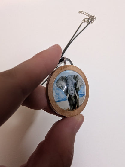 Elephant Pendant Necklace - Lora Cavallin Art