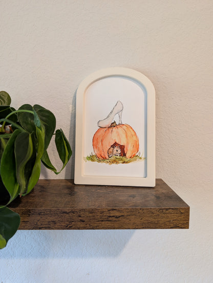 Cinderella's Glass Slipper - Large Arched Framed Print