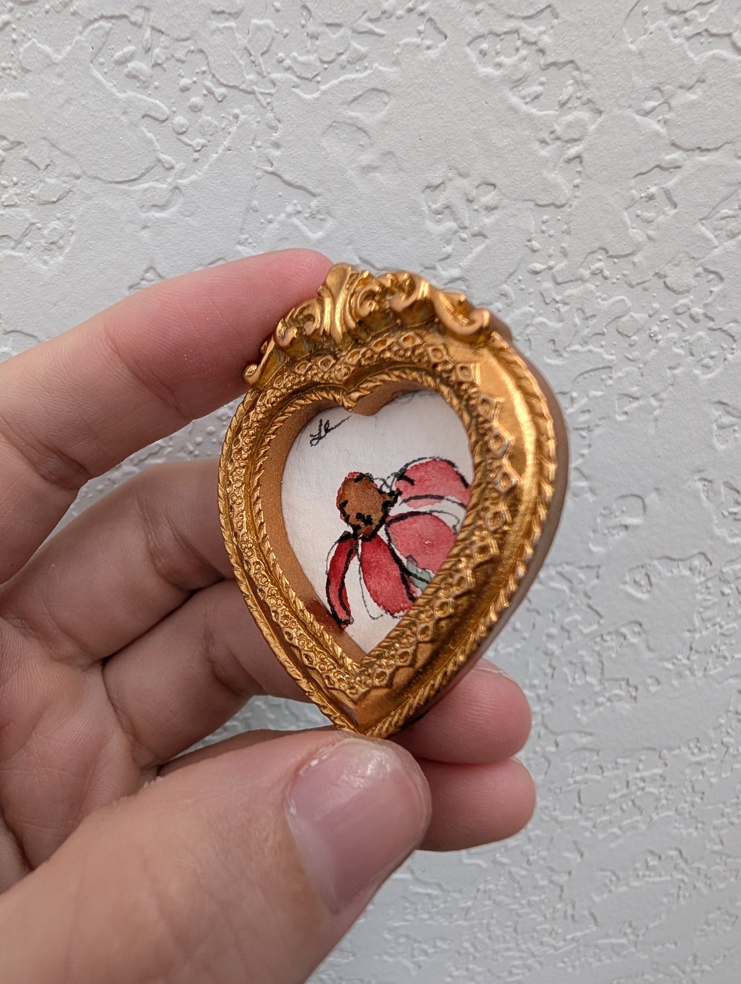 Mini Coneflower Painting - Original Watercolor Art by Lora Cavallin