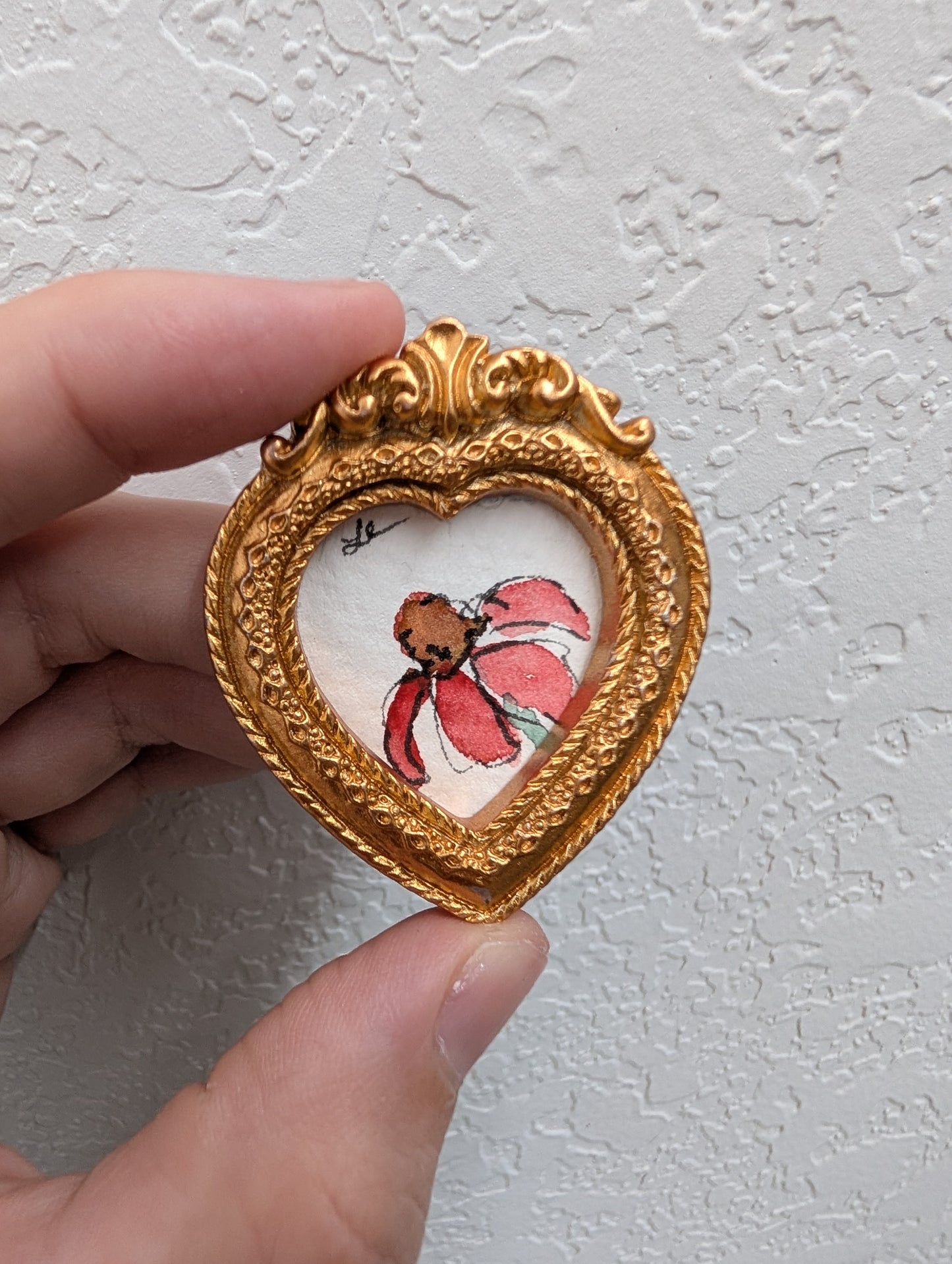 Mini Coneflower Painting - Original Watercolor Art by Lora Cavallin