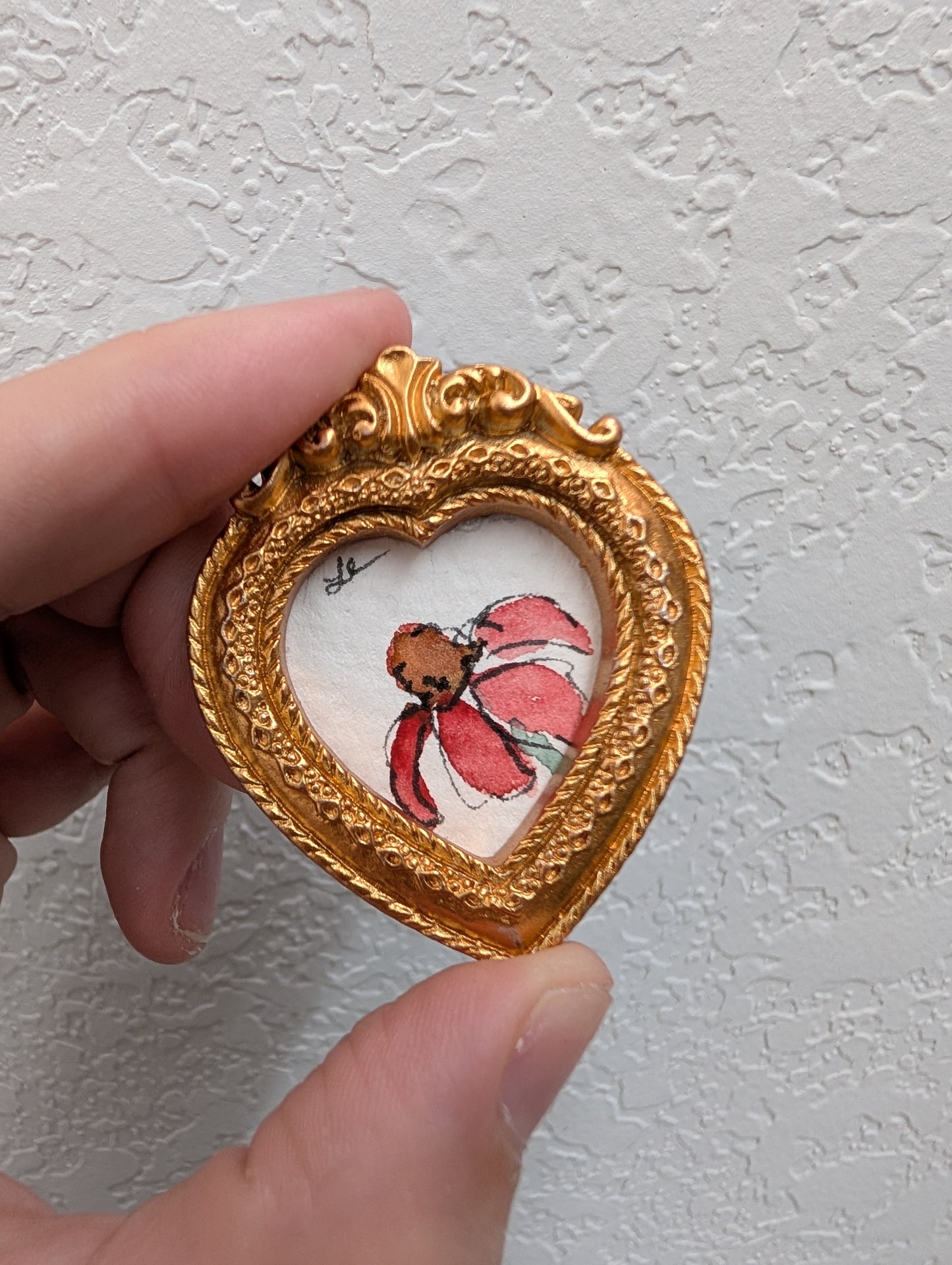 Mini Coneflower Painting - Original Watercolor Art by Lora Cavallin