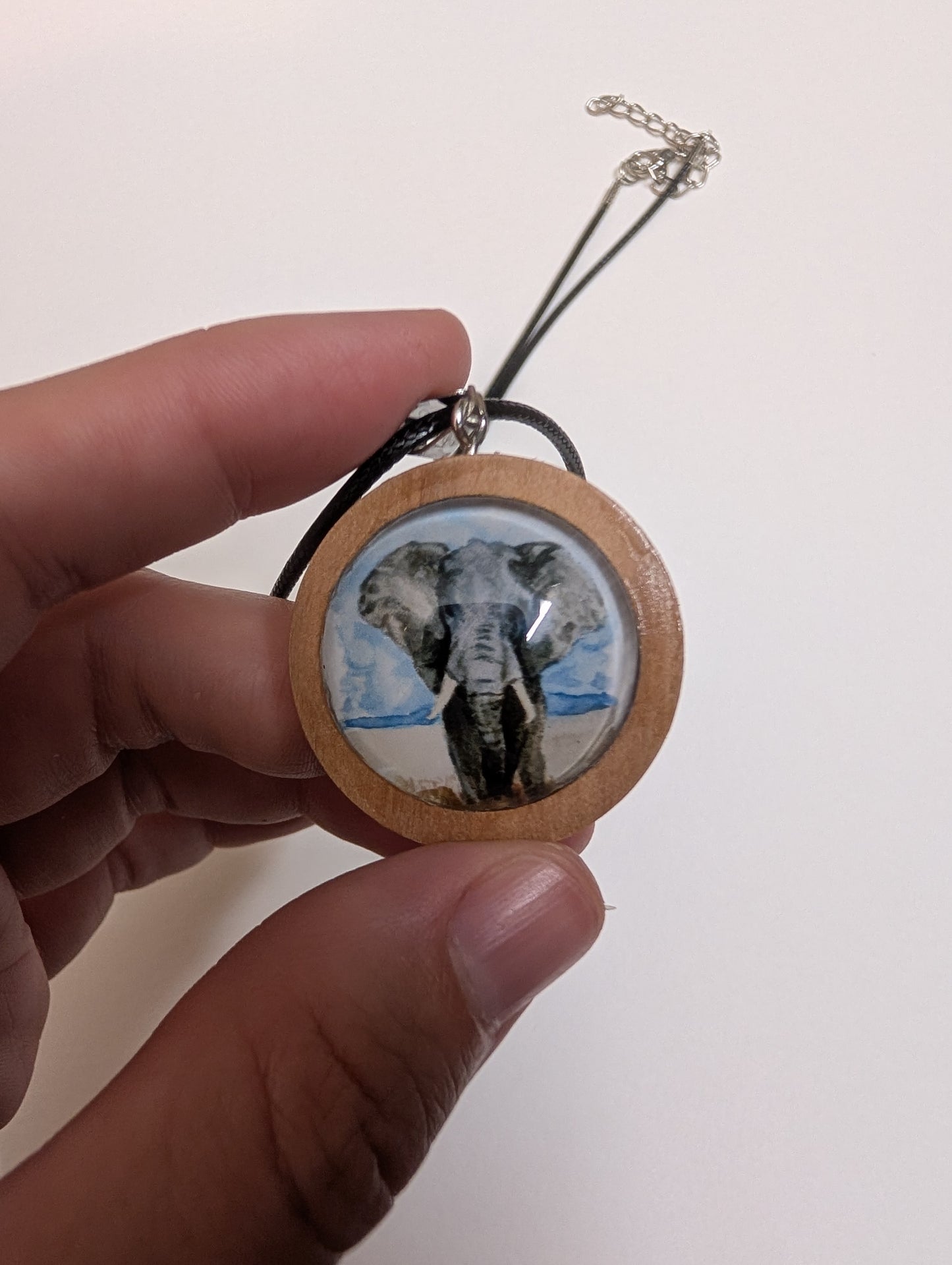 Elephant Pendant Necklace - Lora Cavallin Art