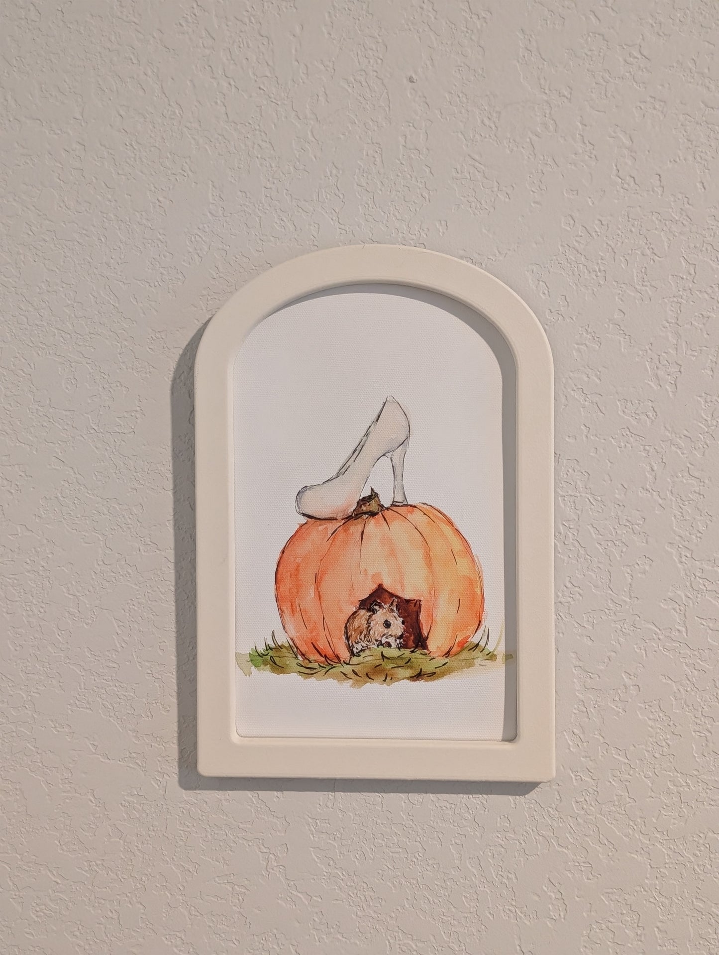 Cinderella's Glass Slipper - Large Arched Framed Print