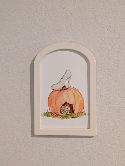 Cinderella's Glass Slipper - Large Arched Framed Print