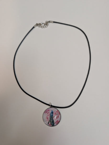 Peacock Pendant Necklace - Lora Cavallin Art