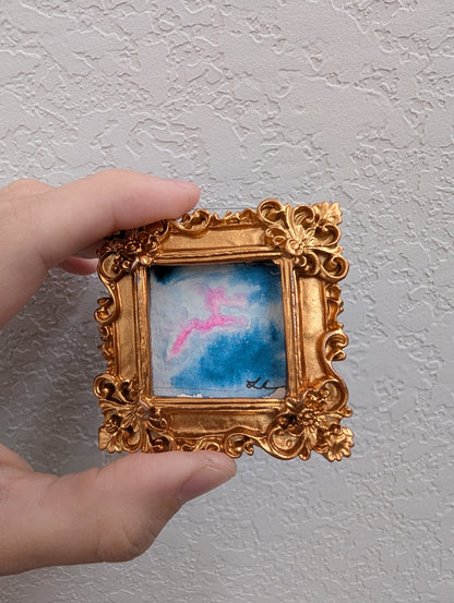 Mini Galaxy Painting - Original Watercolor Art by Lora Cavallin