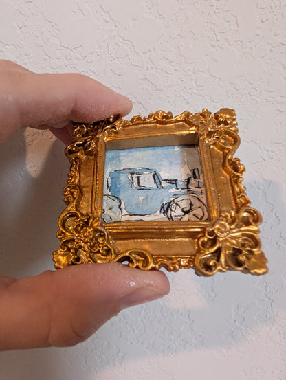 Mini Buggy Painting - Original Watercolor Art by Lora Cavallin