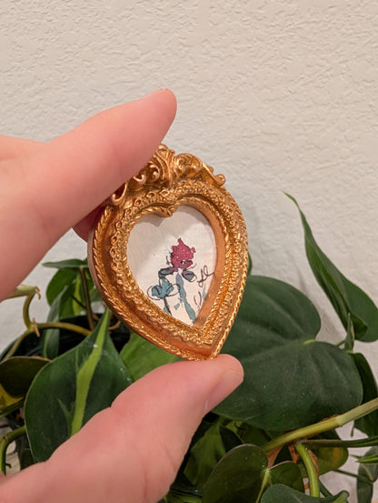 Mini Clover Flower Painting - Original Watercolor Art by Lora Cavallin