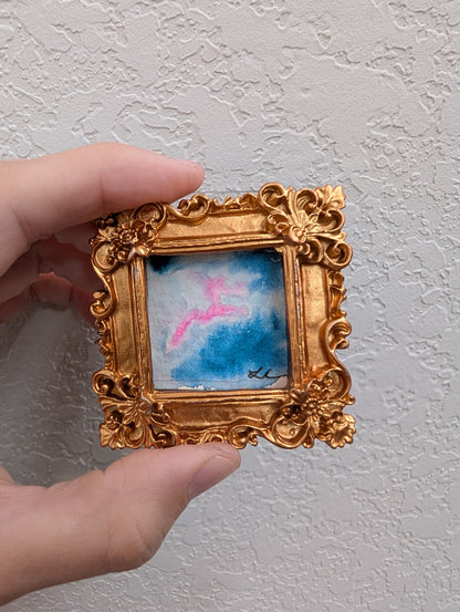 Mini Galaxy Painting - Original Watercolor Art by Lora Cavallin