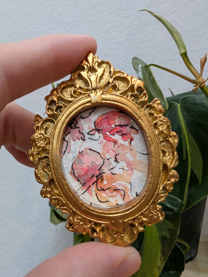 Mini Jellyfish Painting - Original Watercolor Art by Lora Cavallin