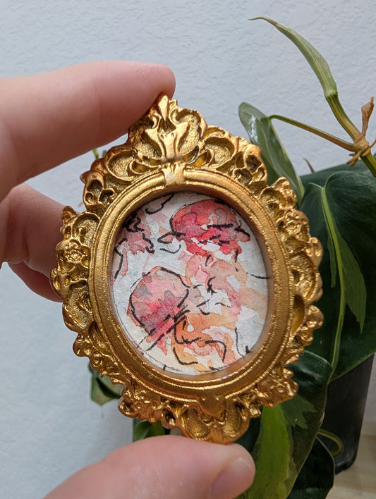 Mini Jellyfish Painting - Original Watercolor Art by Lora Cavallin