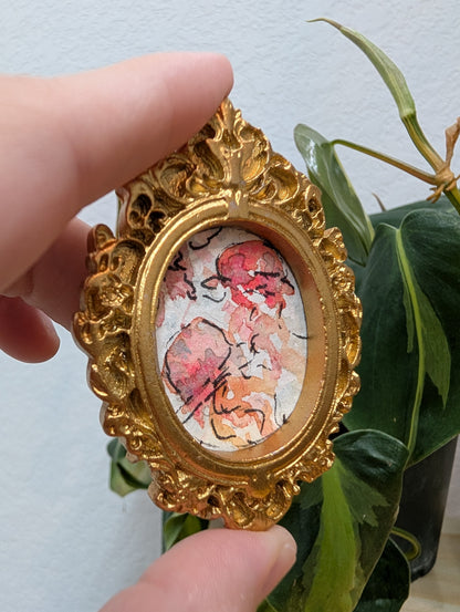 Mini Jellyfish Painting - Original Watercolor Art by Lora Cavallin