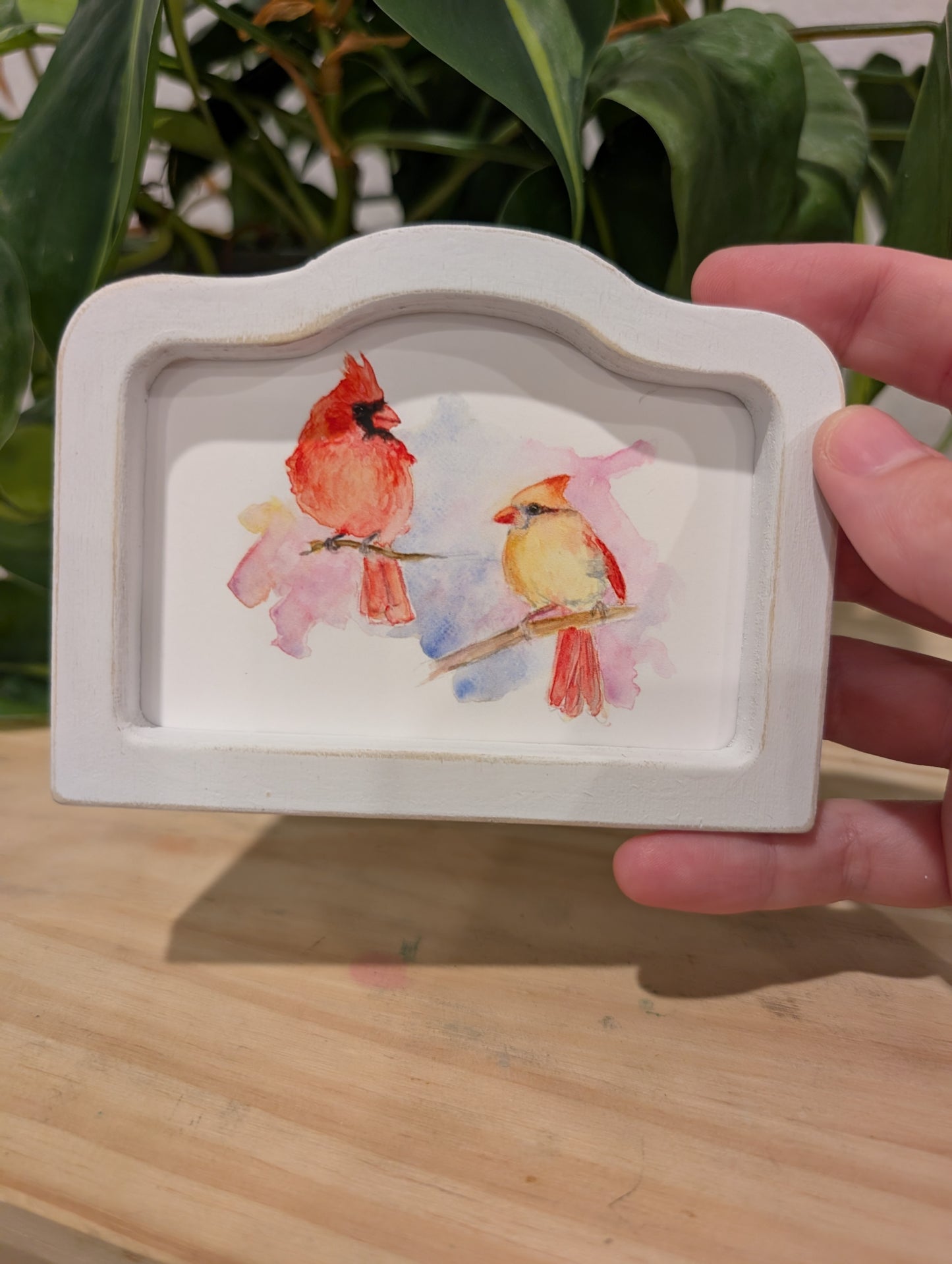 Mini Male and Female Print - Wood Arch Frame - Lora Cavallin Art