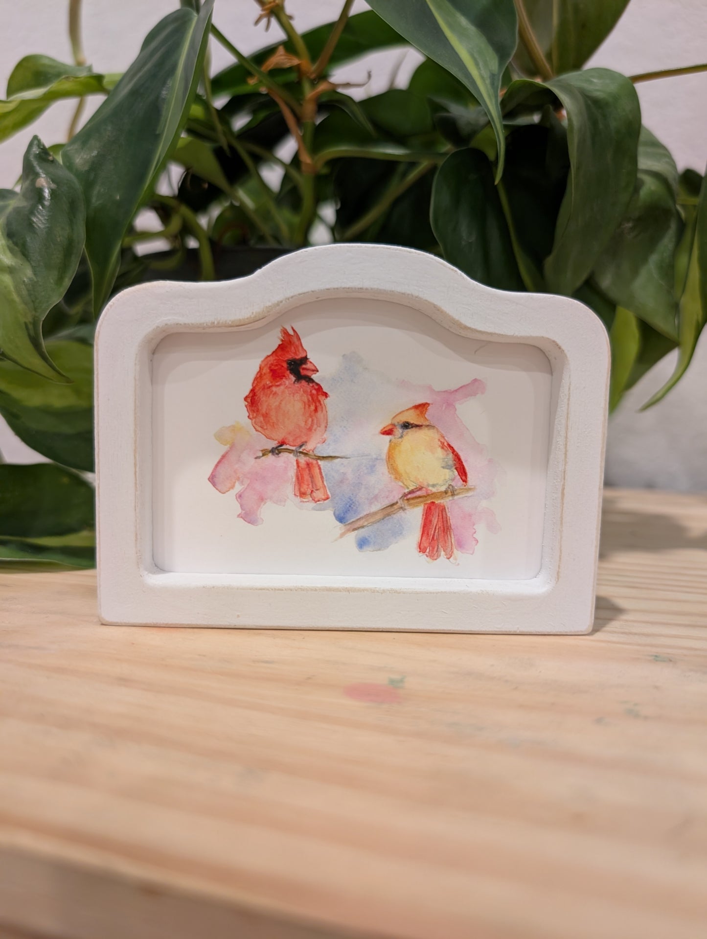 Mini Male and Female Print - Wood Arch Frame - Lora Cavallin Art