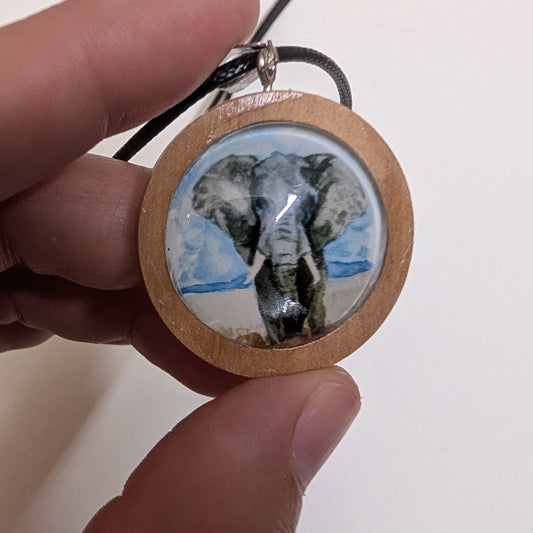 Elephant Pendant Necklace - Lora Cavallin Art