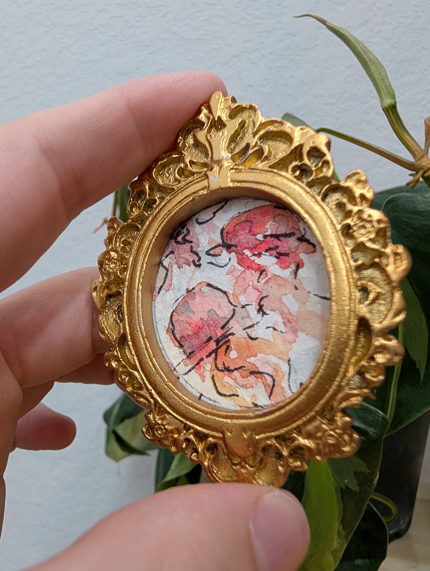 Mini Jellyfish Painting - Original Watercolor Art by Lora Cavallin