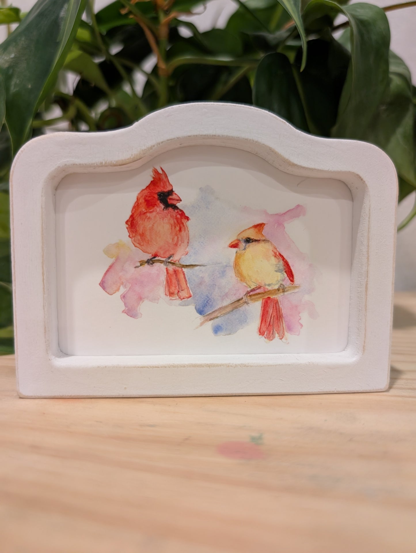 Mini Male and Female Print - Wood Arch Frame - Lora Cavallin Art