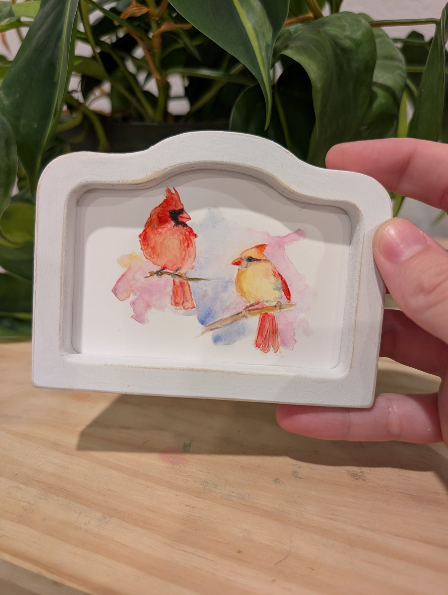 Mini Male and Female Print - Wood Arch Frame - Lora Cavallin Art