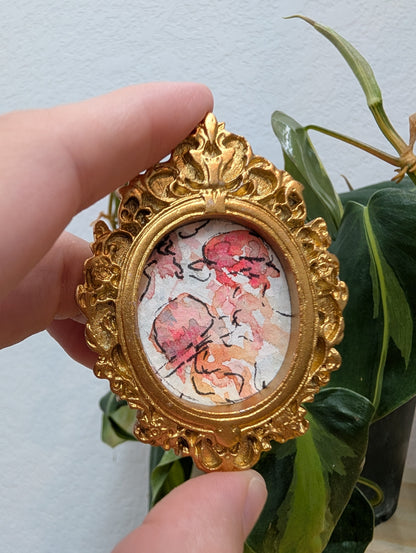 Mini Jellyfish Painting - Original Watercolor Art by Lora Cavallin