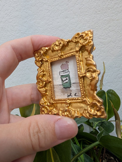 Mini Coffee Painting - Original Watercolor Art by Lora Cavallin