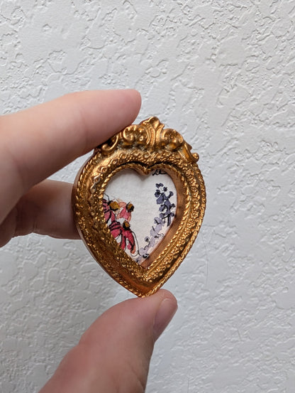 Mini Floral Painting - Original Watercolor Art by Lora Cavallin